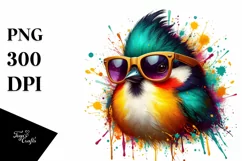 Quirky Vibrant Bird with Splashes of Paint | Sublimation | Product Image 1