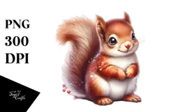 Cute Baby Squirrel PNG Product Image 1