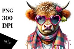 Highland Calf Heart Sunglasses PNG Product Image 1