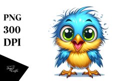 Colorful Crazy Baby Warbler | Sublimation | Clipart Product Image 3
