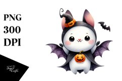 Centered Watercolor Bat | Sublimation Clipart Product Image 1