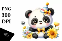 Colorful Baby Panda Party Hat | Clipart Product Image 3