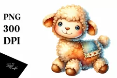 Colorful Baby Lamb Plush Sewed Clipart Product Image 1