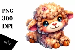 Colorful Baby Lamb Plush Sewed Clipart Product Image 1
