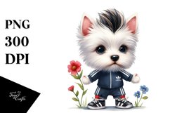 Proud Baby West Highland White Terrier Caricature-Like with Product Image 1