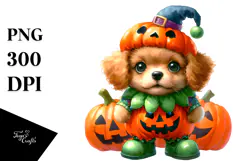 Baby Dog Halloween Costume Clipart Product Image 1