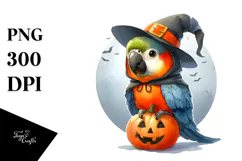 cute Macaw with Party Hat PNG Product Image 1