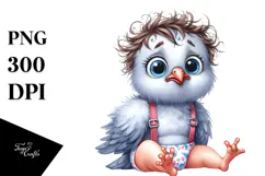 Funny Baby Dove Beachwear | Confused Goofy Teeth | Product Image 1