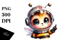 Baby Bee with Big Eyes, PNG Product Image 1