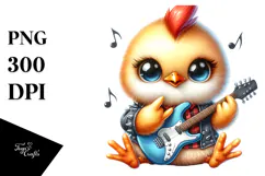 Baby Chicken with Rocker Look PNG Product Image 1