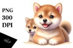 Happy Shiba Inu Baby PNG Product Image 1