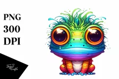 Colorful Layered Baby Frog with Crazy Eyes and Hair | Product Image 3