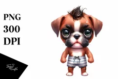 Standing Baby Boxer Caricature-Like Product Image 1