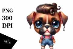 Standing Baby Boxer Caricature-Like Product Image 1