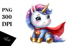 Baby Unicorn Watercolor Hero Pose Product Image 3