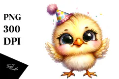 Baby Chicken Party Hat | Sublimation Clipart Product Image 1