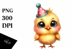 Baby Chicken Party Hat | Sublimation Clipart Product Image 1