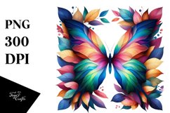 Abstract Vibrant Butterfly PNG Product Image 3