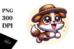 Ridiculously Cute Skull with Party Hat, PNG Product Image 1