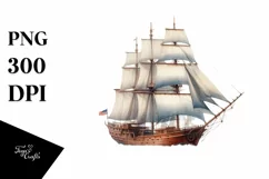 Vintage Sailboat, Transparent PNG Product Image 3