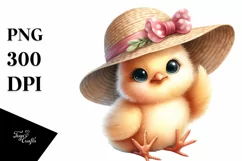 Baby Chick Sun Hat | Thoughtfull Goofy Smile | Sublimation Product Image 3