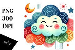 Simple Smiling Cloud PNG Product Image 1