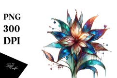 Abstract Lobelia Watercolor Splash Product Image 1