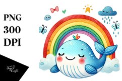 Cute Rainbow Sun PNG Product Image 1