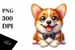 Funny Pembroke Welsh Corgi Sitting | Clipart Product Image 3