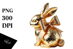 Creative Vintage Bunny Sitting PNG Product Image 1