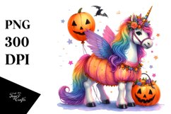 Halloween Unicorn Pumpkin | Sublimation | Clipart Product Image 3