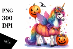 Halloween Unicorn Pumpkin | Sublimation | Clipart Product Image 3
