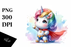 Colorful Unicorn as Hero PNG Product Image 3