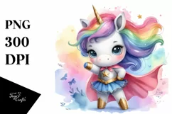 Colorful Unicorn as Hero PNG Product Image 3