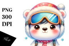 Expressive Polar Bear PNG Product Image 3