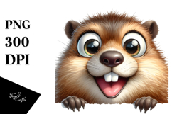 Crazy Groundhog Watercolor | Sublimation | Clipart Product Image 1