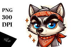 Goofy Cartoon Wolf Sparkling PNG Product Image 1
