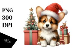 Crazy Winter Corgi PNG Product Image 1
