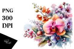 Colorfull Orchid Watercolor Product Image 1