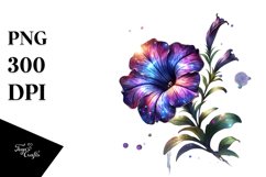 Shiny Petunia Made of Glass Material | Sublimation | Clipart Product Image 1