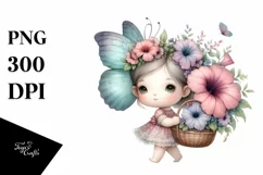 Detailed Cute Baby Butterfly with Flowers Product Image 3