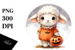 Cute Lamb in Halloween Costume, High-Res PNG Product Image 1