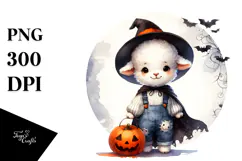 Cute Lamb in Halloween Costume, High-Res PNG Product Image 1