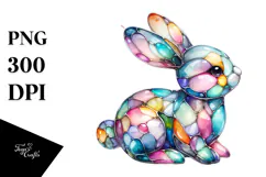 Colorful Pastel Bunny Made of PNG Product Image 1
