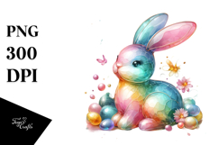 Colorful Pastel Bunny Made of PNG Product Image 1