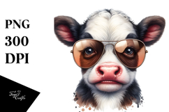 Funny Cow with Bandana PNG Product Image 1