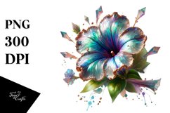 Glass Petunia with Metalic Insertions Watercolor Splash Product Image 3