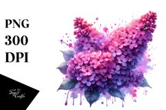 Glossy Lilac Watercolor Clipart Product Image 1