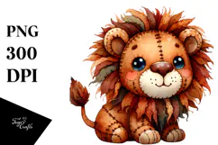 Colorful Plush Lion | Sublimation | Clipart Product Image 1