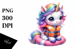 Cute Baby Unicorn with Life Vest Product Image 3